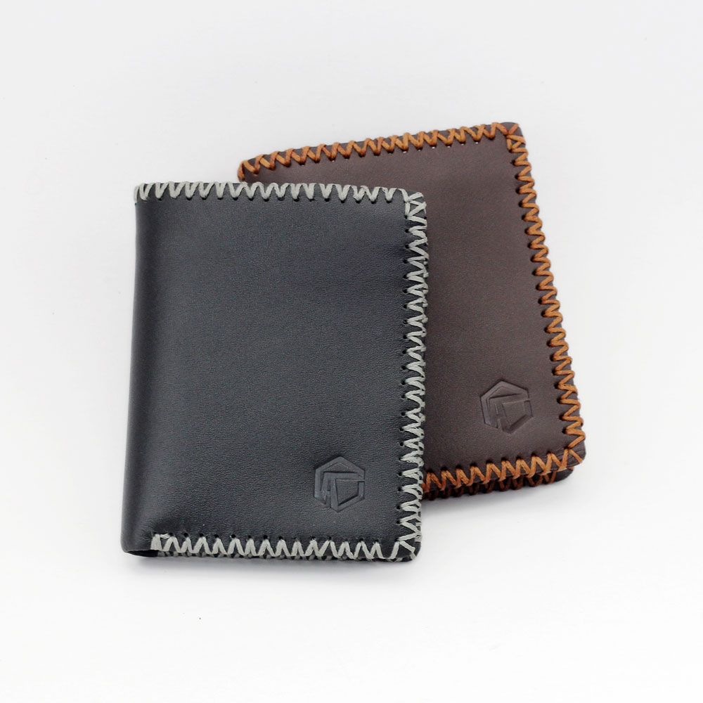 Ví đứng da bò AT Leather ATMV-02 - Viền may thủ công