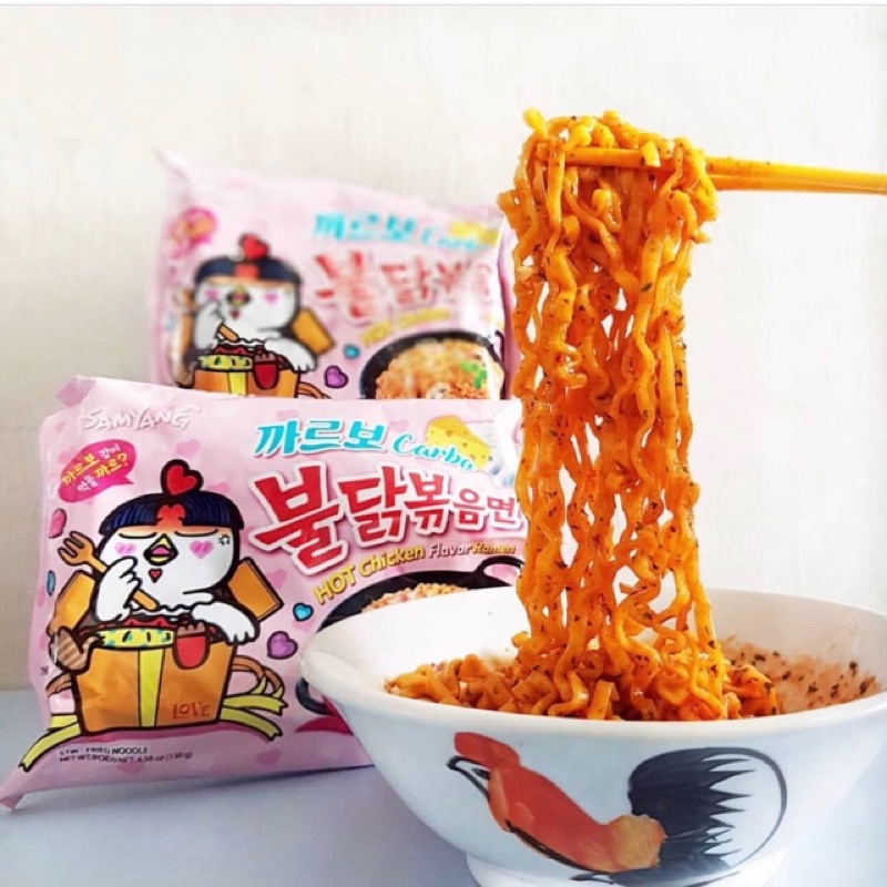 Mì Gà Cay Phô Mai Carbonara Samyang 130g (hồng)