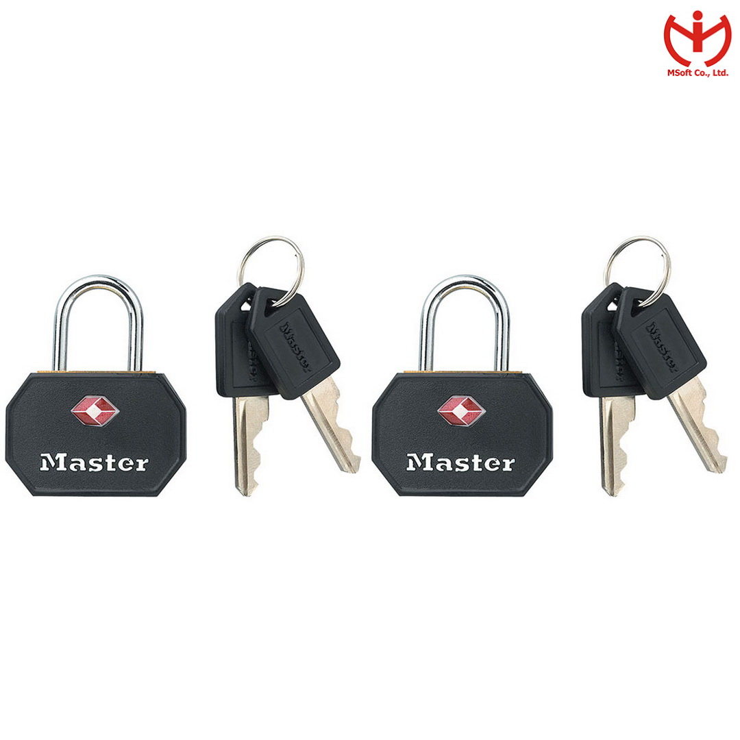 Bộ 2 ổ khóa vali Master Lock 4681 EURT chấp nhận TSA - khóa hành lý  - MSOFT