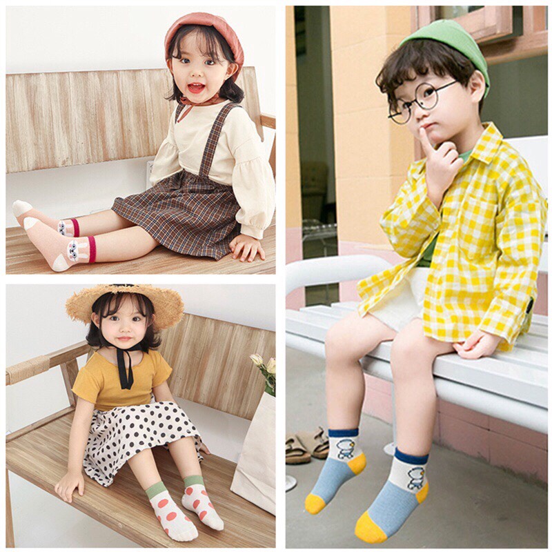 Set 5 đôi tất hoạt hình cho bé yêu
