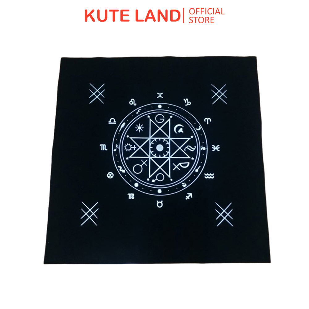 Tấm Thảm Khăn Trải Bài Tarot Vải Nhung Mẫu Eight Array 50x50 Cm