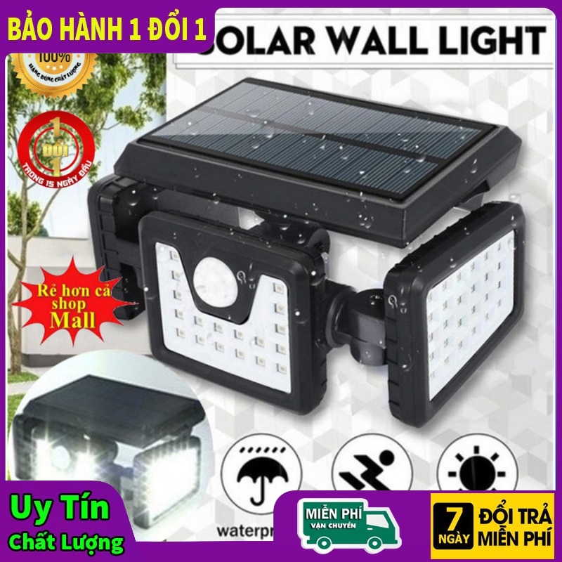 Đèn năng lượng mặt trời jd-2656a 3d 3 bóng 126 led cảm biến con người - cảm biến chuyển động 138 led kèm điều khiển