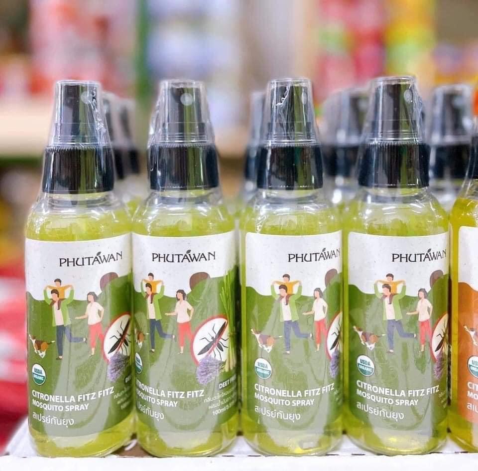 01 Chai Xịt Chống Muỗi Citronella Phutawan 100ml Thái Lan