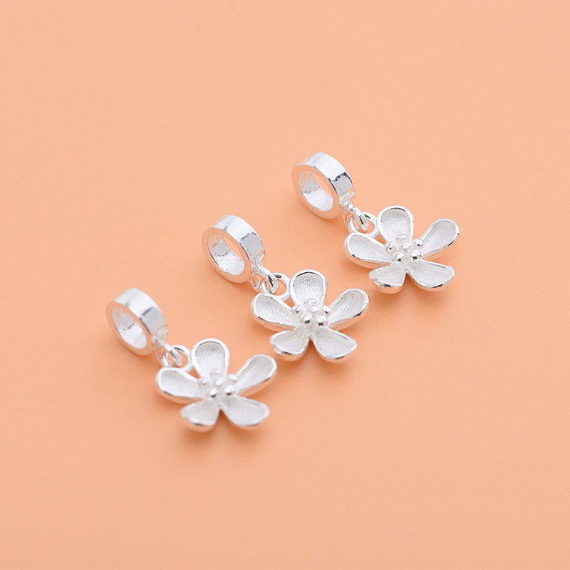 [S925] Charm bạc treo bông hoa - MH165