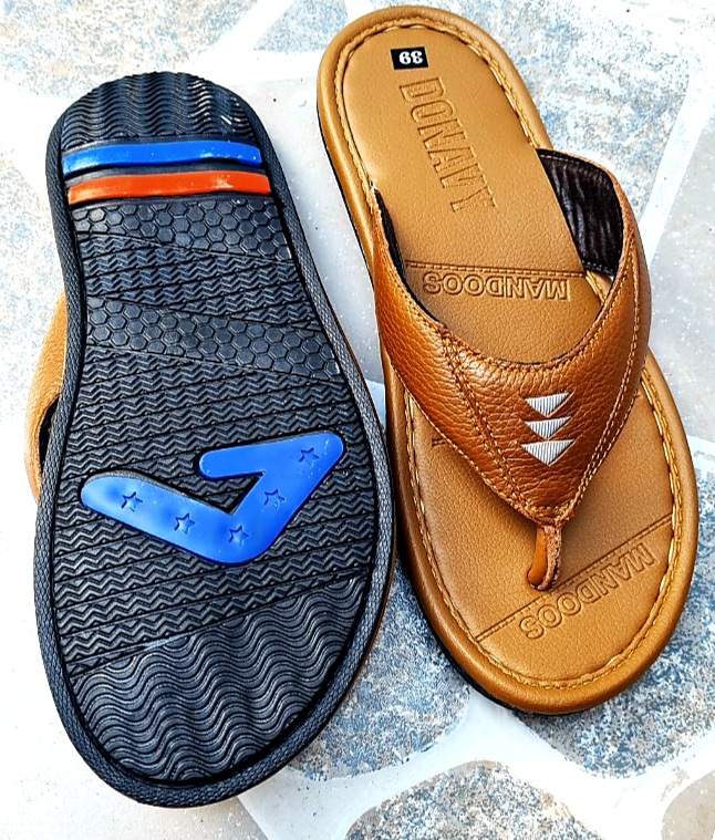 DÉP XỎ NGÓN NAM DA BÒ NDK1 (ĐEN+NÂU)