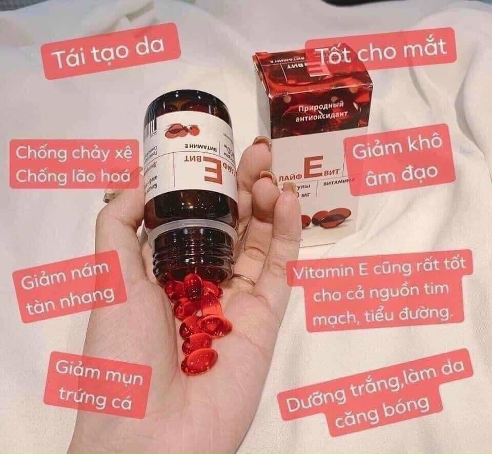 Vitamin E đỏ Nga Lọ Thủy Tinh 400Mr
