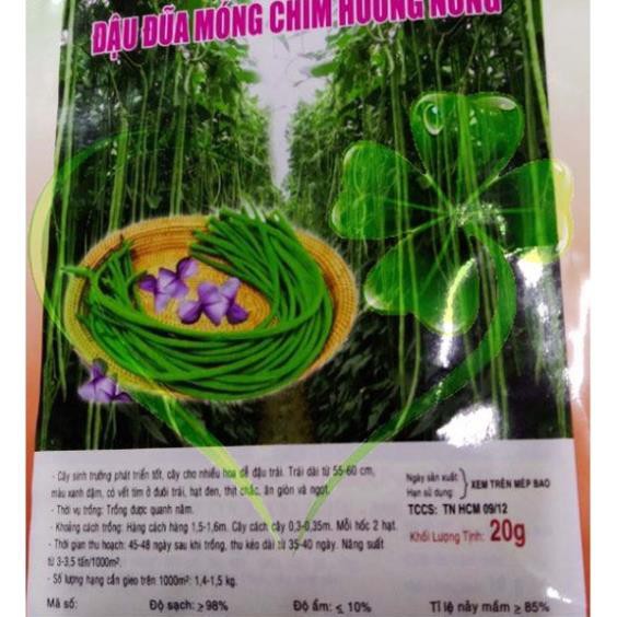 Hạt giống đậu đũa hạt đen (đậu đũa móng chim) - gói 20 gram