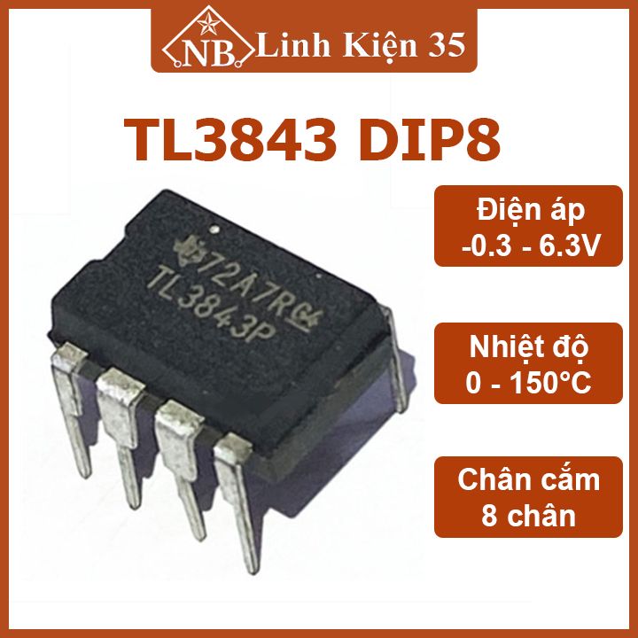 Ic chức năng tl3843 chân cắm dip8
