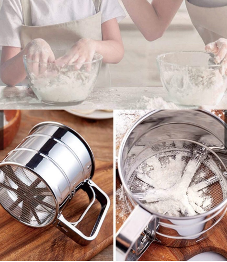 Cốc rây bột inox dùng để làm bánh UNI