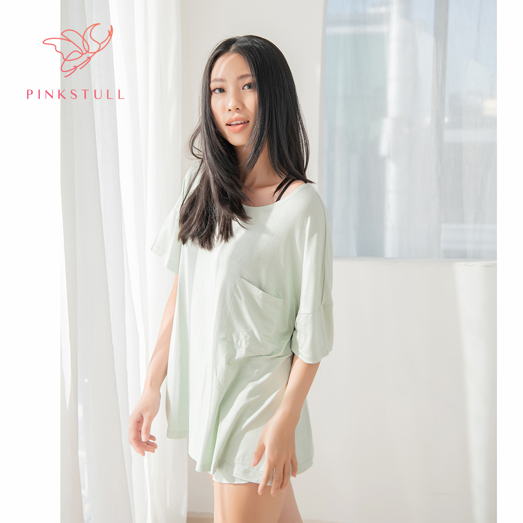 Bộ đồ ngủ thun Pink Stull xanh ngọc