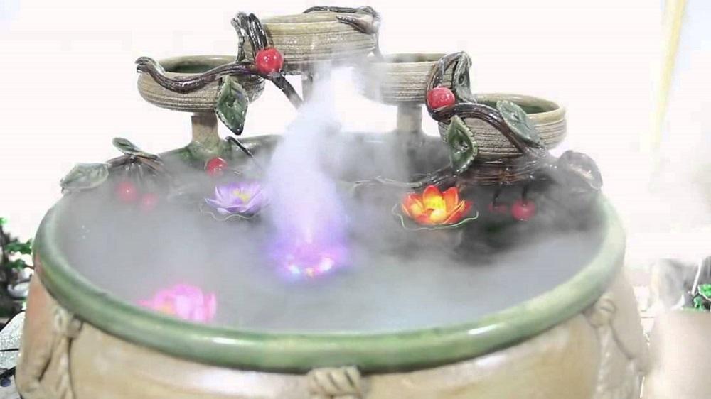 Máy Tạo Khói Bể Cá + Phun Sương + Đèn Led đổi màu