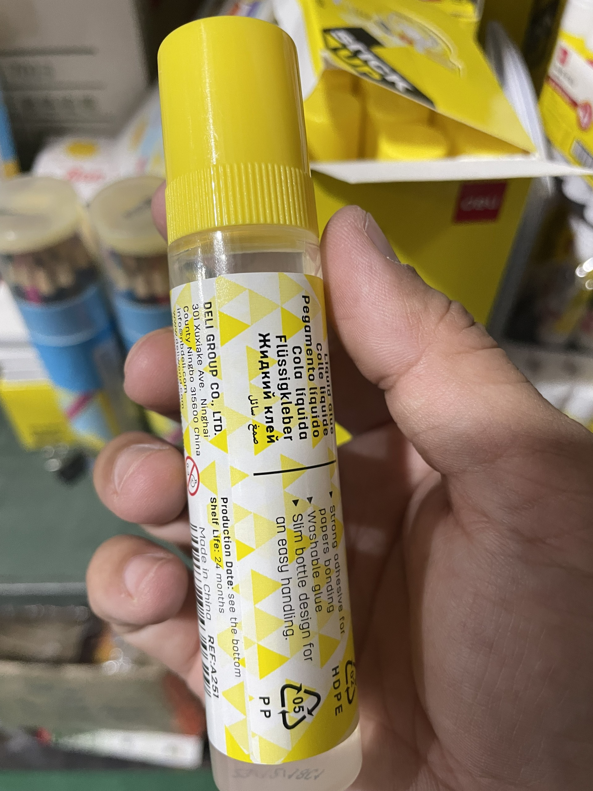 Combo 5 Chai Hồ Nước Deli Hồ dán thủ công, dán giấy siêu chắc 30ml - A251