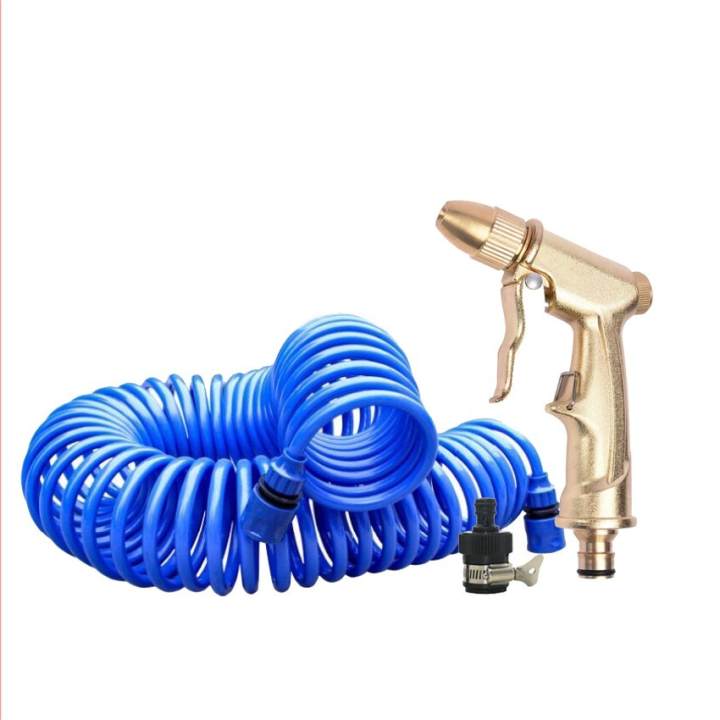Farm Zone 120 Bộ vòi xịt nước tưới cây đa năng tăng áp lực nước kèm dây tưới dạng lò xo co dãn 206701-1814 loại 10m TL