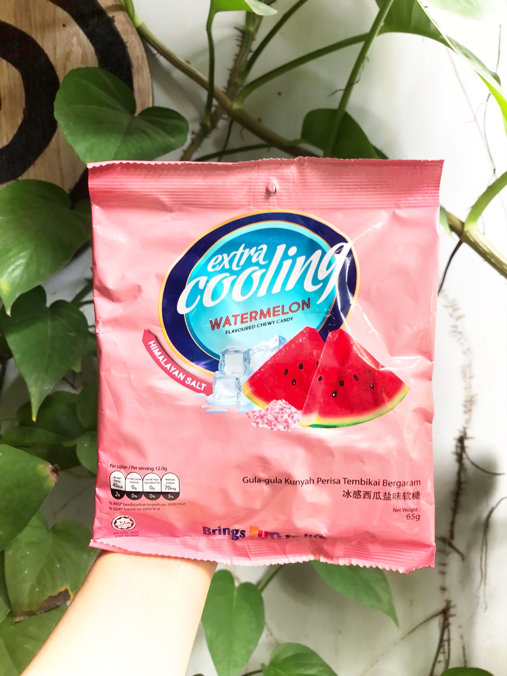 Kẹo Mềm Dưa Hấu Muối Extra Cooling - Extra Cooling WaterMelon Chewy Candy (Gói 65g)