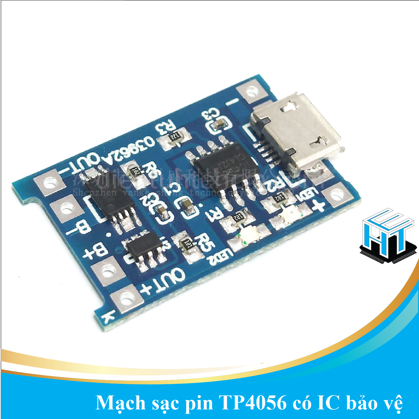 Mạch sạc pin TP4056 có IC bảo vệ