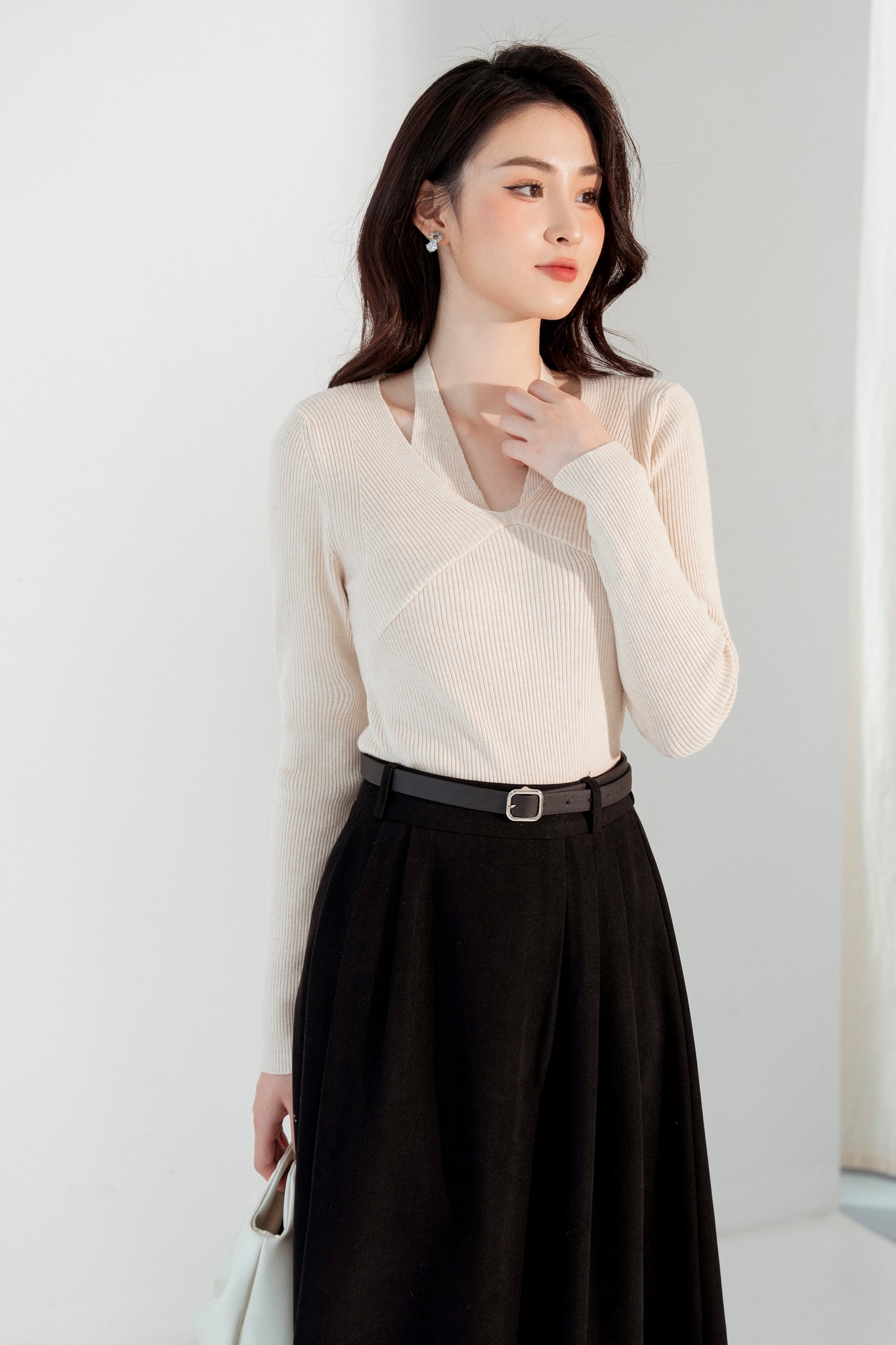 Len vạt quàng cổ cut out TIINSTORE GA22127