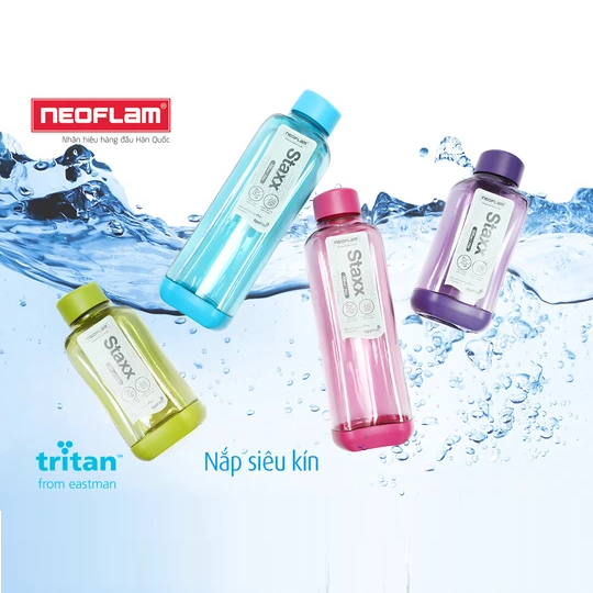 [Hàng chính hãng] Chai nước Tritan Staxx 500ml, Neoflam Hàn Quốc