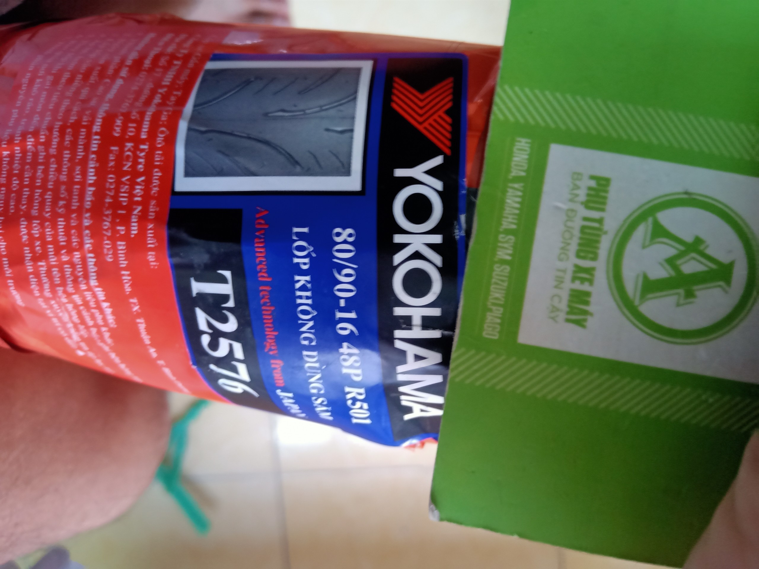 Lốp xe máy YOKOHAMA 80/90-16 ( Bánh sau Nouvo )