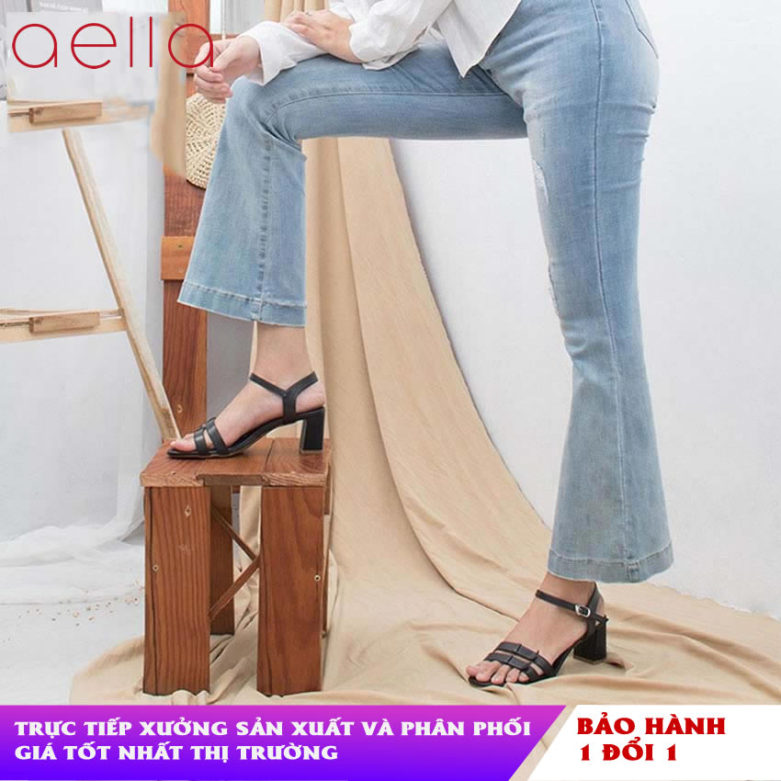 Giày cao gót nữ gót vuông 5cm AELLA AE201 - Dáng công sở - Giày cao gót đế vuông giá rẻ