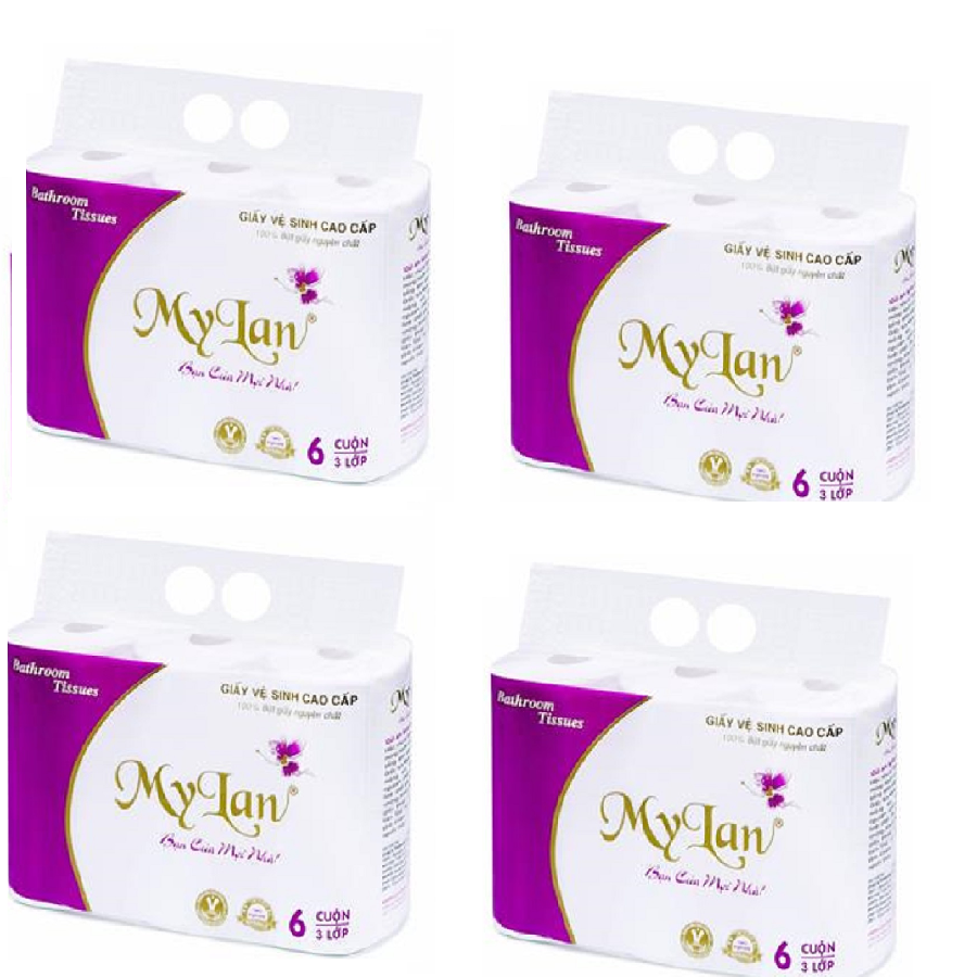 Lốc Giấy cuộn Mỹ Lan 6 cuộn/Lốc