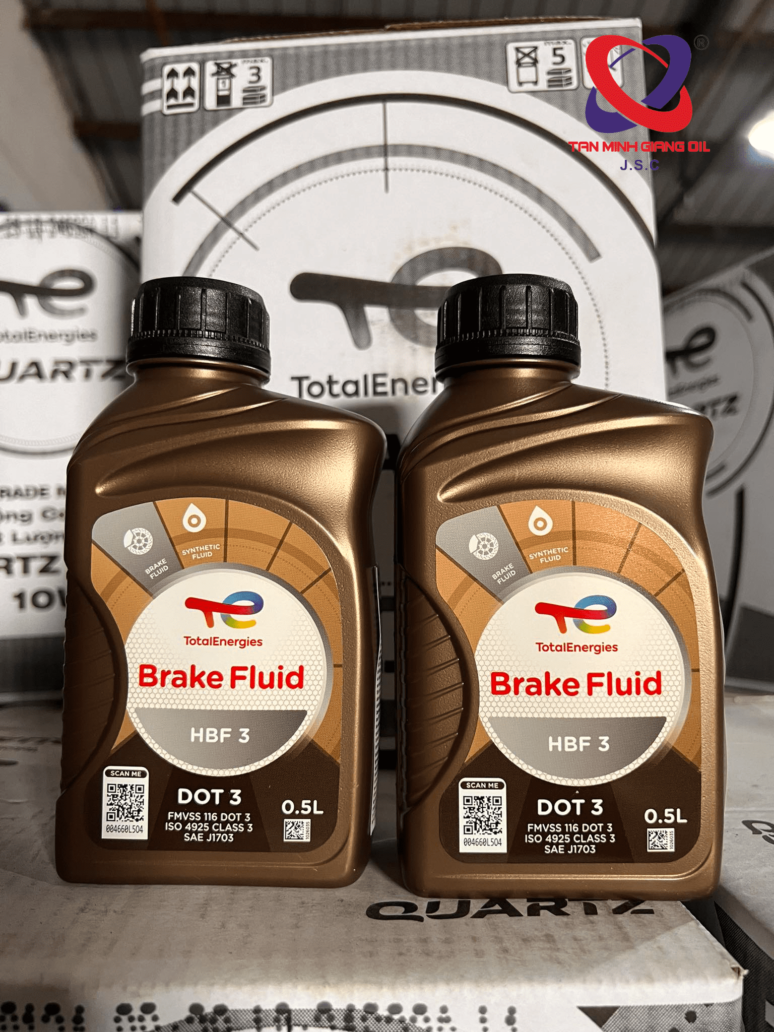 Dầu phanh xe máy / ô tô bình 0.5L TOTAL HBF 3