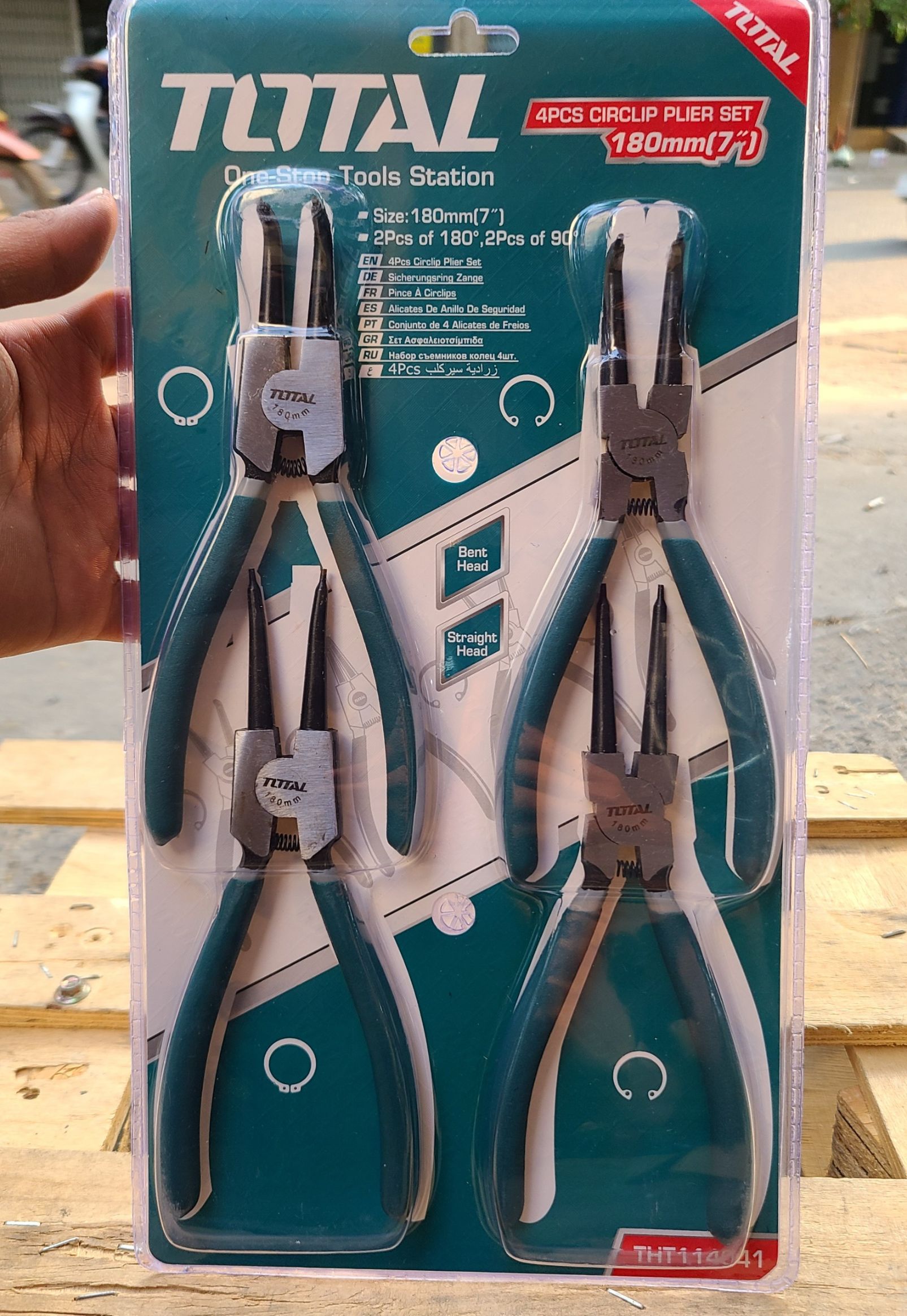 Tht114041 7" (180Mm) Bộ Kìm (Kiềm) Mở Phe 4 Chi Tiết Total