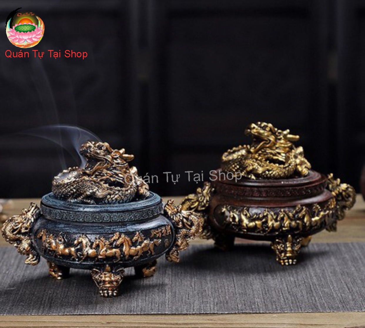 Lư hương đốt trầm vật phẩm phong thủy tâm linh