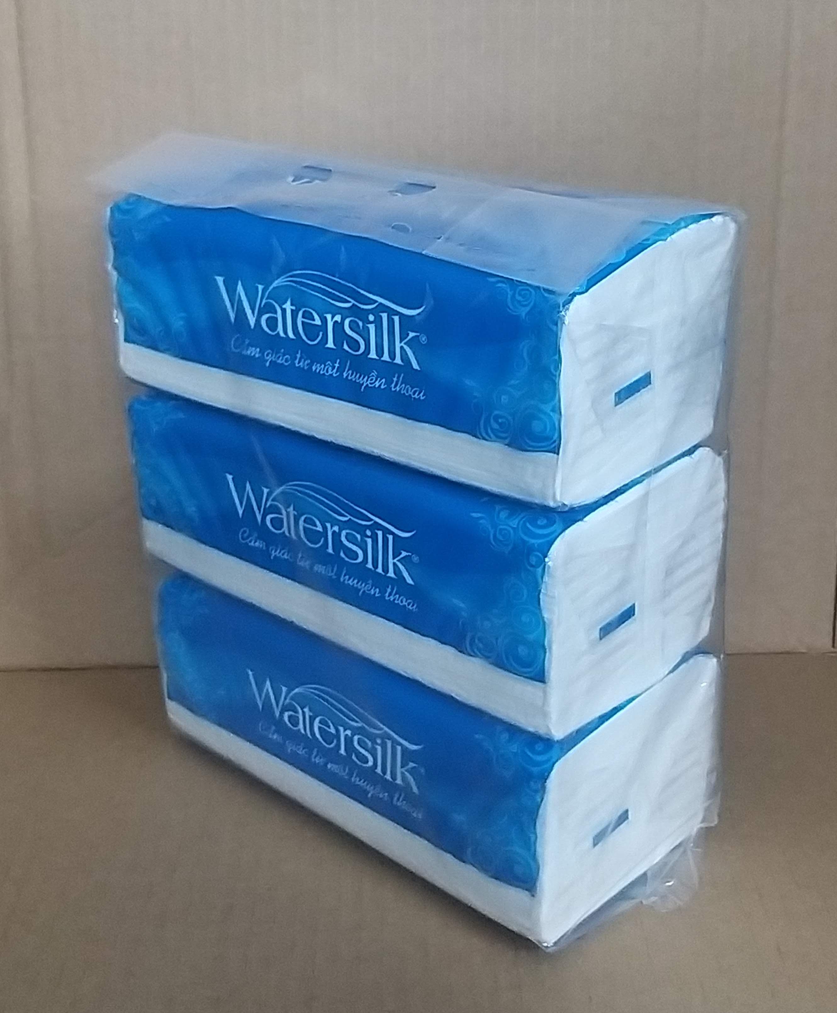 Combo 3 gói khăn giấy rút Watersilk (gói 200 tờ)