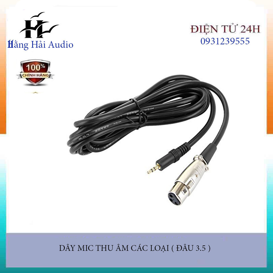 Dây Mic, Dành cho Mic thu âm