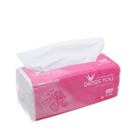 Gói 250 tờ giấy lụa cao cấp Bless you - giấy 2 lớp
