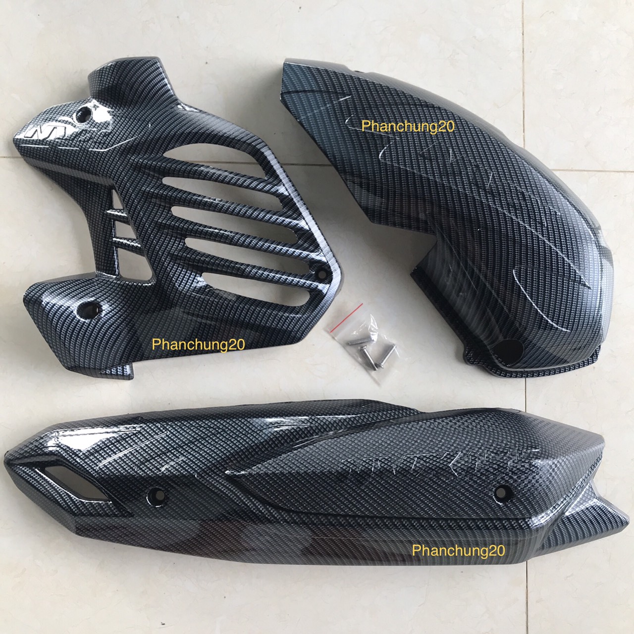 Combo bộ ốp phụ kiện trang trí dùng cho đời xe nvx 2017 2018 2019 2020 cacbon
