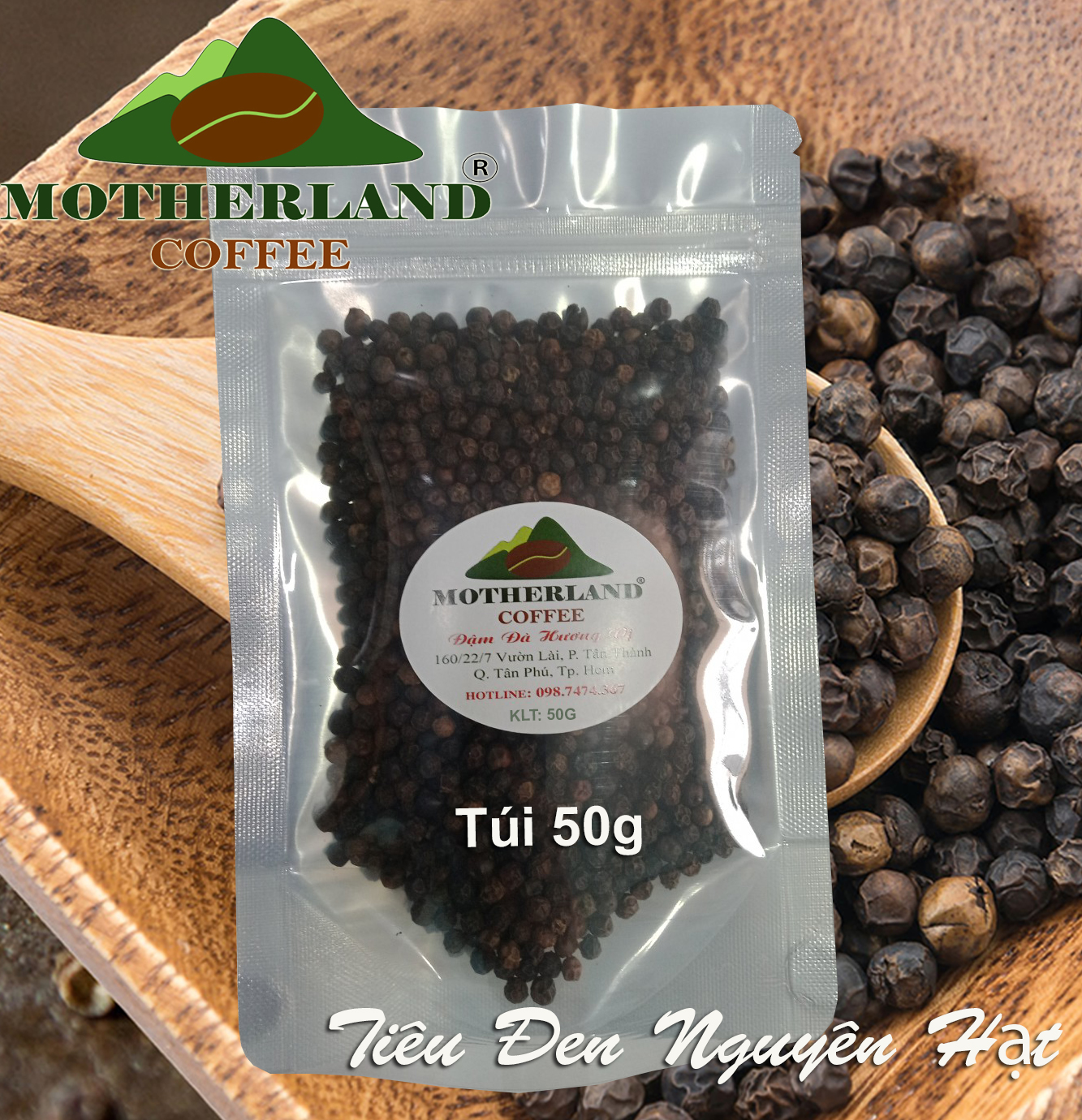 Tiêu Đen Nguyên Hạt gói 50g