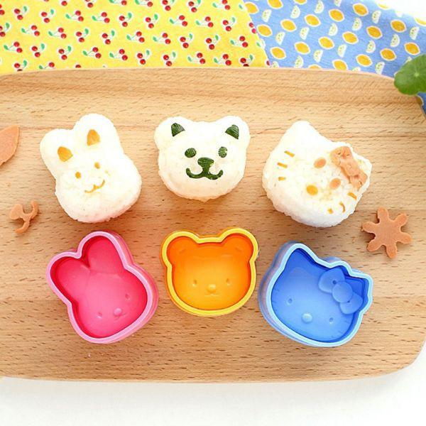 Khuôn cơm Bento cho bé bộ 3 chiếc
