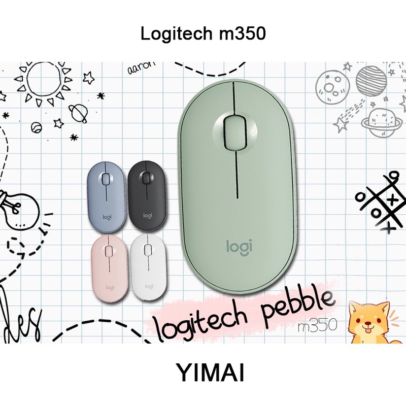 Chuột máy tính Logitech PEBBLE M350 mỏng nhẹ không dây kết nối Bluetooth 1000DPI Hàng chính hãng Bảo Hành 12 Tháng Lỗi 1 đổi 1 trong 24h | Có kết nối Bluetooth