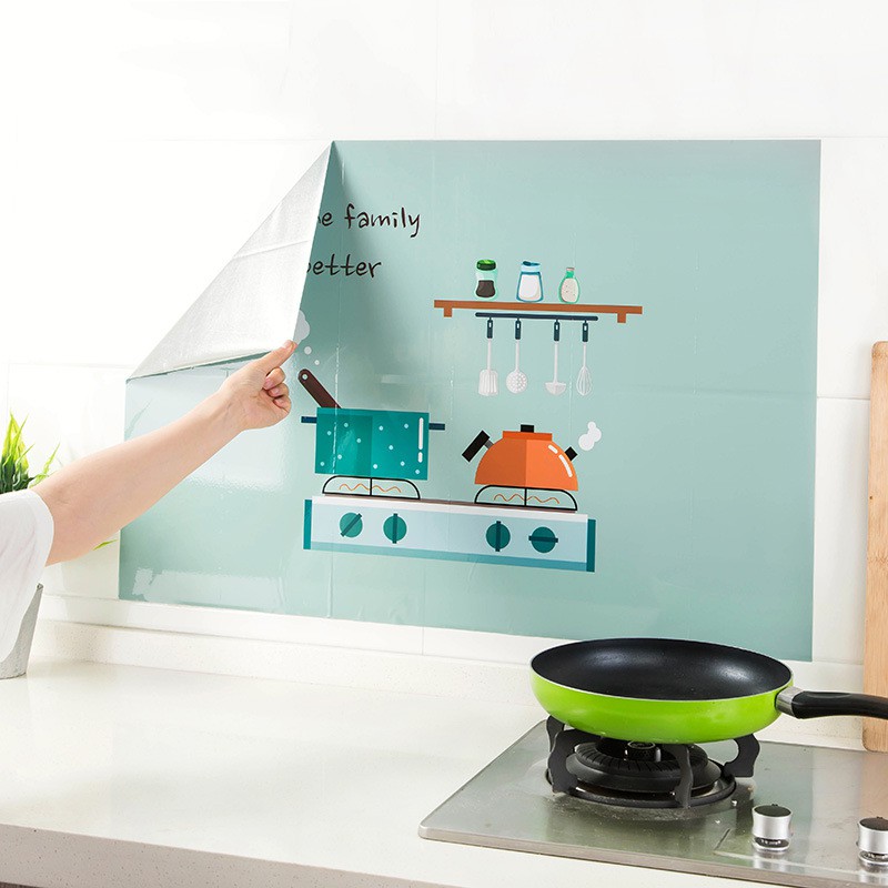 [HCM]Giấy dán tường bếp chịu nhiệt cỡ 60cm x 90cm