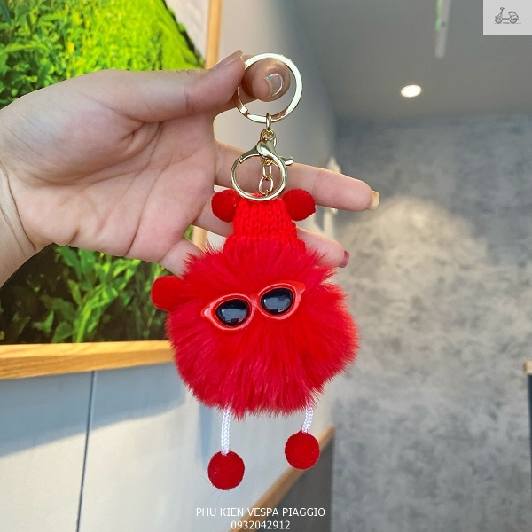 Móc Khóa Búp Bê Lông Thỏ Siêu Mịn