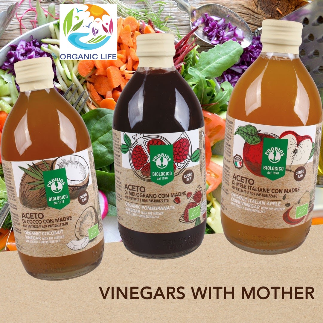 Giấm Táo / Giấm Lựu / Giấm Dừa hữu cơ (Có giấm cái) ProBios 500ml
