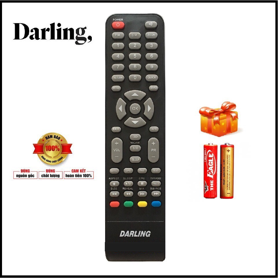 [HCM]Điều Khiển Ti Vi Darling ( Mẫu 5 )