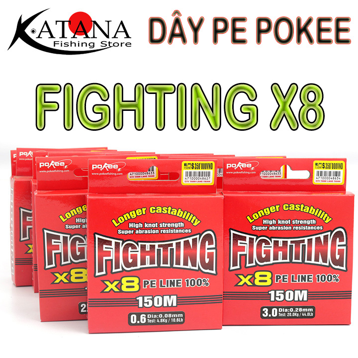 [HCM]Dây PE Pokee Fighting x8 - Made in Taiwan