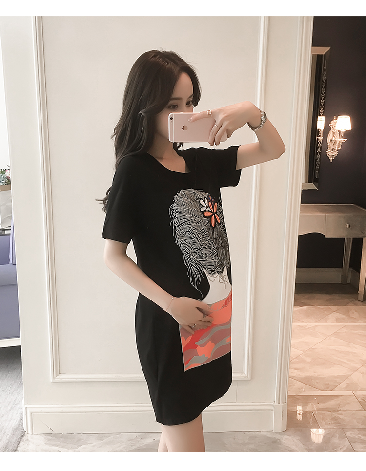 Váy Bầu Đầm Bầu Xinh Thun Hình