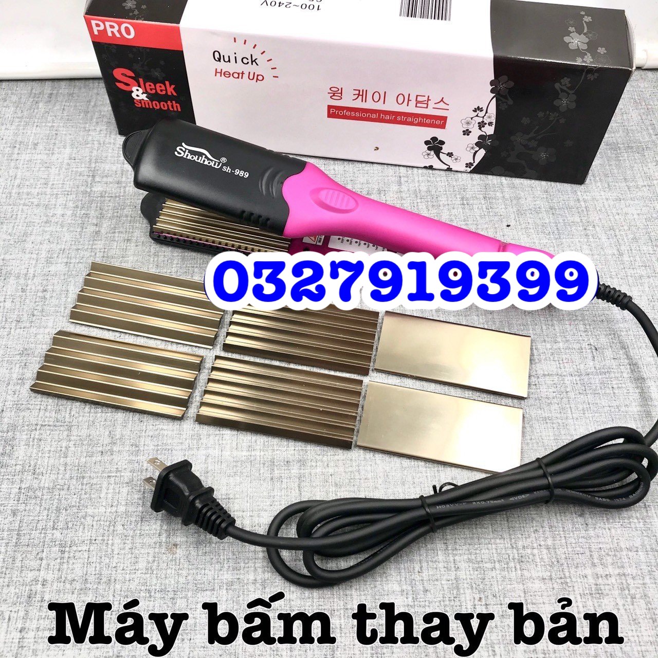 ✅tặng kẹp✅ Máy bấm tóc,dập xù thay bản cao cấp 989