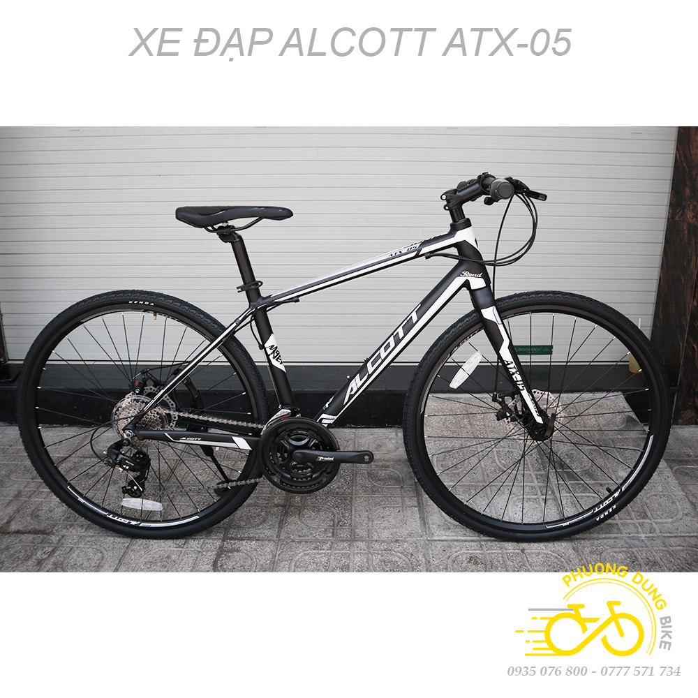 Xe đạp thể thao ALCOTT ATX-05 700C - Đen Trắng