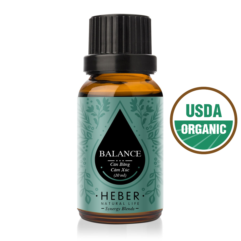 Tinh Dầu Cân Bằng Cảm Xúc - Balance Blend Essential Oil Heber Natural Life, 100% Thiên Nhiên Nguyên Chất, Xông Thơm Phòng