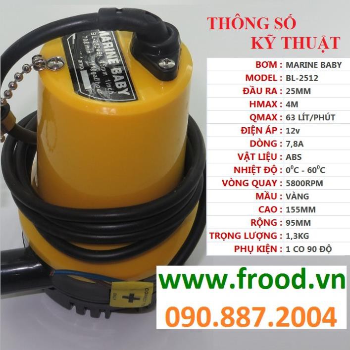 Bơm chìm 12v hoặc 24v -130w