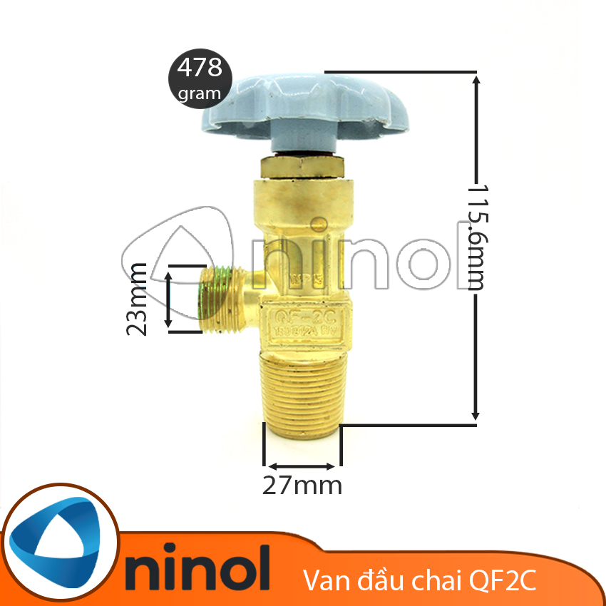 Van đầu chai khí nén QF2C
