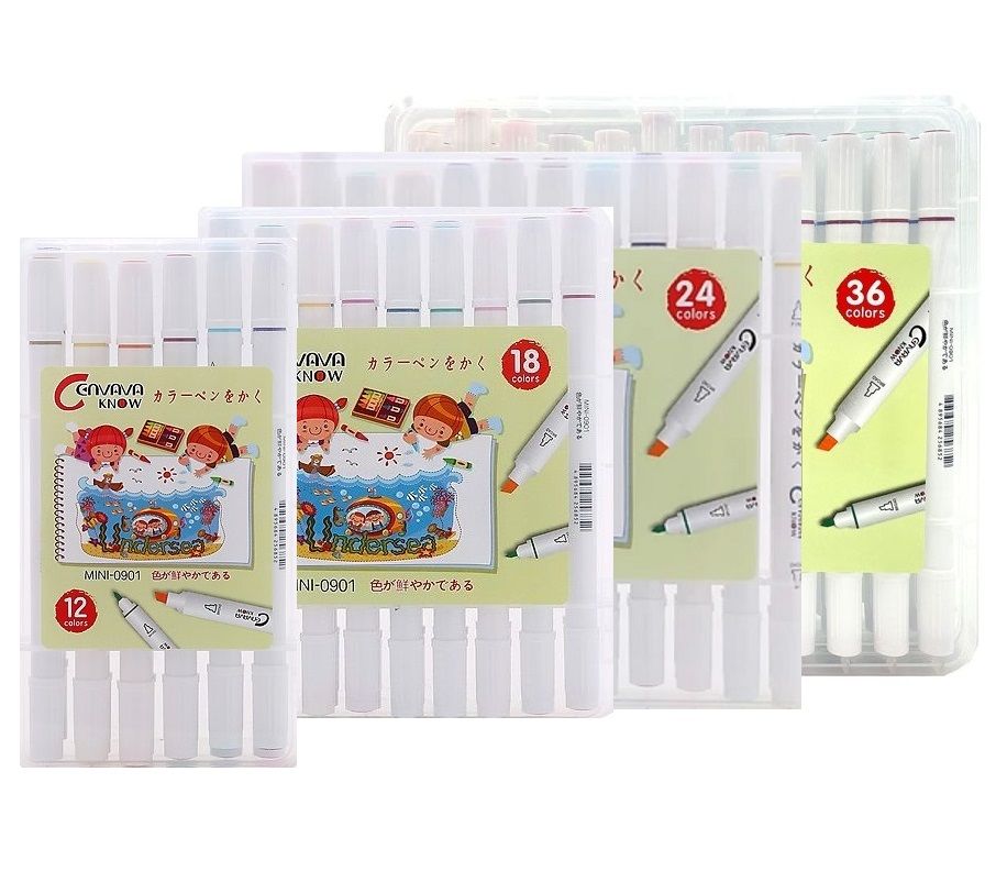 Bút lông màu hai đầu marker Cenvava - Mini 0901