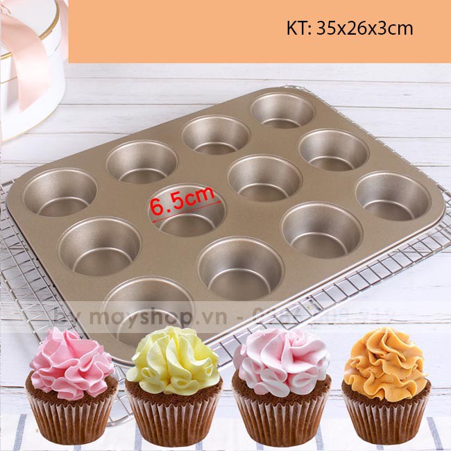 Khuôn Cupcake, khay Cupcake chống dính cao cấp