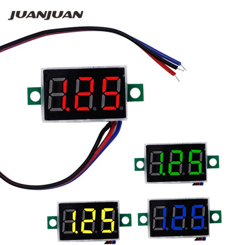 0.28 inch DC 0-100V 3-Wire Mini Gauge voltage meter Voltmeter LED Display Digital Panel Voltmeter Meter Detector Monitor Tools