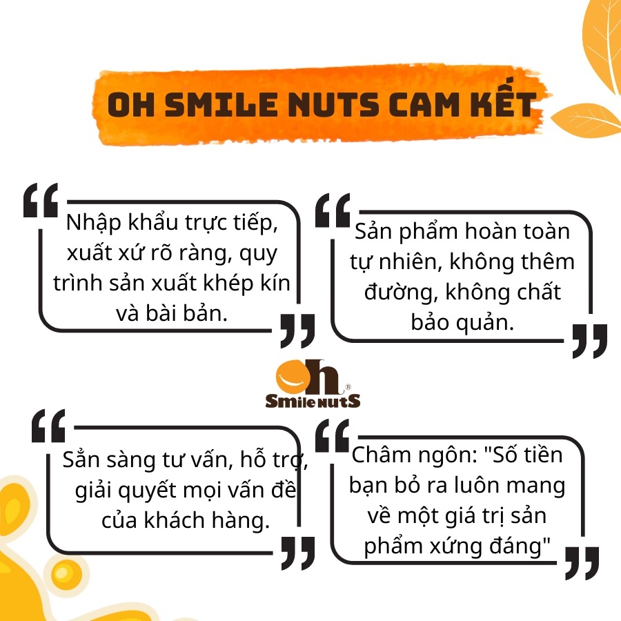 Hạt Điều Bình Phước Rang Muối Oh Smilenuts, Hạt Điều Nguyên Vị - Hạt Dinh Dưỡng Hũ 250-500g