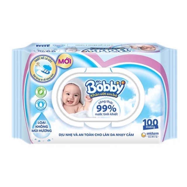 Khăn giấy ướt Bobby  100 tờ